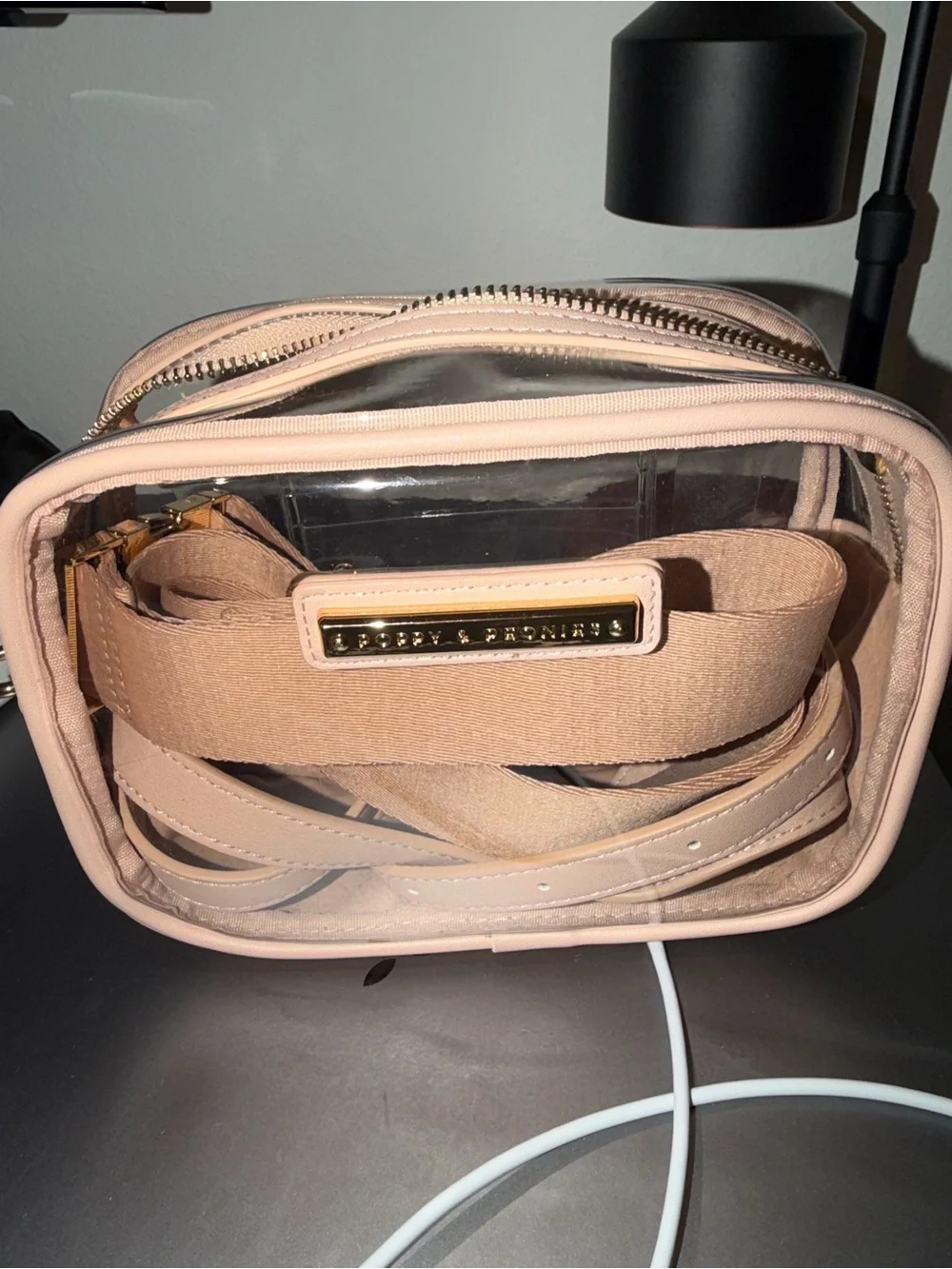 Poppy & Peonies Stadium Collection Blush Crossbody